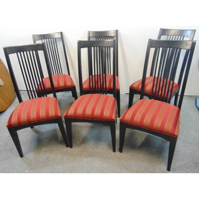 Ethan Allen New Impressions Misson Ebonized Side Chairs Set of 6