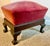 Antique American Empire Classical Mahogany Footstool W/ Pink Velvet For Sale - Image 4 of 10