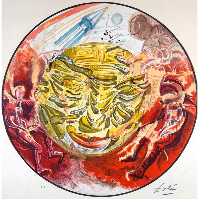 ARTIST: Salvador Dali TITLE: Astronauts MEDIUM: Lithograph SIGNED: Hand Signed EDITION NUMBER: EA MEASUREMENTS: Paper: 30"...