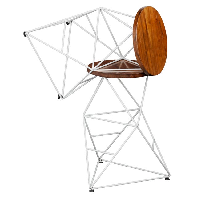 Contemporary Vintage Handcrafted Artisan Bar Stools, Pair For Sale - Image 3 of 8