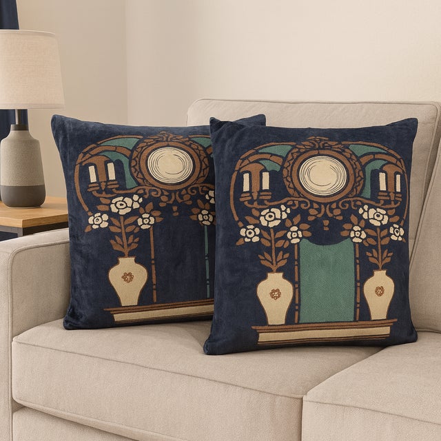 Arts & Crafts Exquisite Luxury Arts & Crafts Sofa Cushions – 1920s Design For Sale - Image 3 of 3