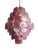 Pink Murano Glass Pendant Light in Pink and Lilac Disc from Justfurnituress SRL For Sale - Image 8 of 14