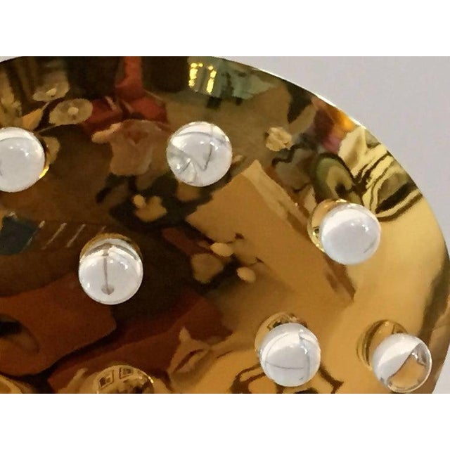 Pair of French Golden Crystal Orb Pendants For Sale - Image 10 of 12