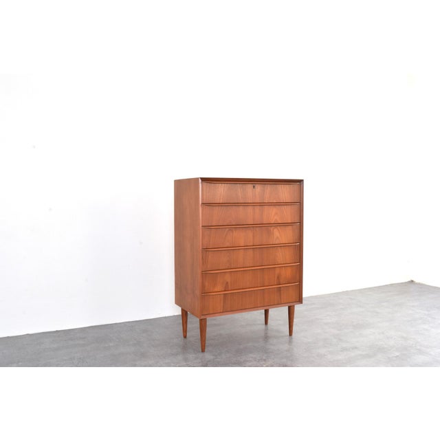Wood Mid-Century Modern Danish Teak Chest of Drawers, 1960s For Sale - Image 7 of 17