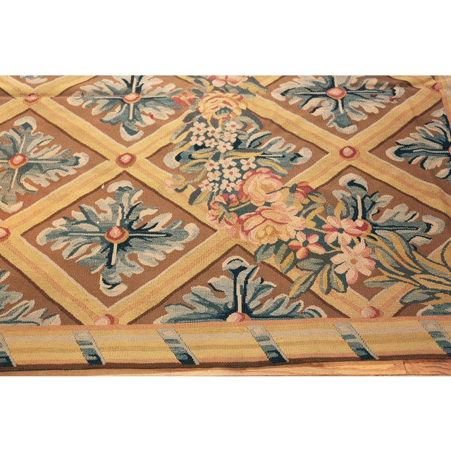 Textile Nazmiyal Collection Antique French Aubusson Rug For Sale - Image 7 of 9