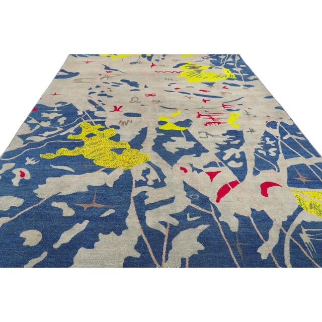 Joan Miró Joan Miro Inspired Vintage Style Rug, 06'03 X 09'05 For Sale - Image 4 of 9