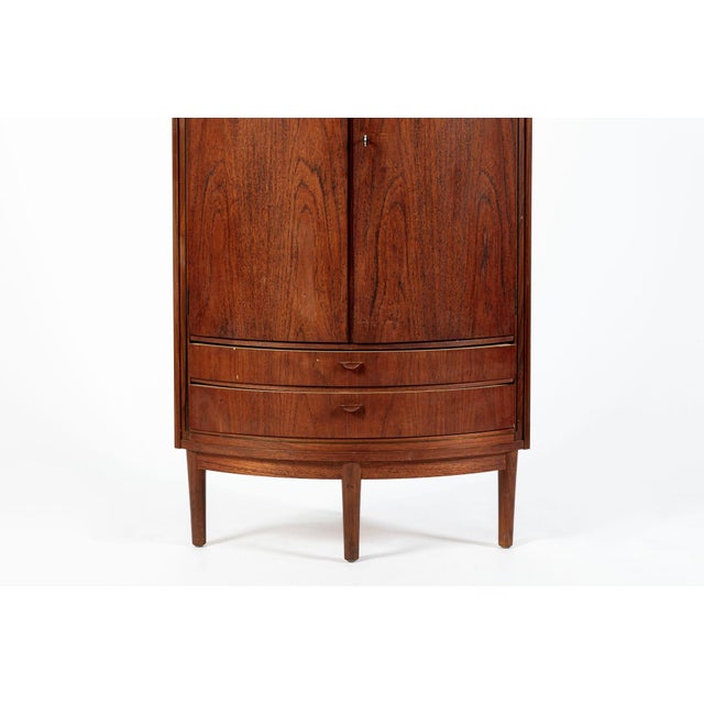 Mid-Century Danish Modern Teak Corner Bar or Storage Cabinet 1960s Selling as-Is For Sale - Image 12 of 14
