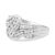 Contemporary 10K White Gold Ring 3/4 Cttw Round-Cut Diamond Bypass Ring (H-I Color, I2-I3 Clarity) - Size 8 EVS1010 For Sale - Image 3 of 6