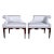 Baker Furniture Castle Corner Chairs, Walnut, Upholstery, Modern Usa For Sale