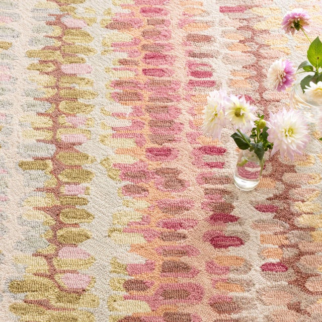 Contemporary Dash & Albert by Annie Selke Paint Chip Pastel Micro Hooked Wool Rug, 6' x 9' For Sale - Image 3 of 6