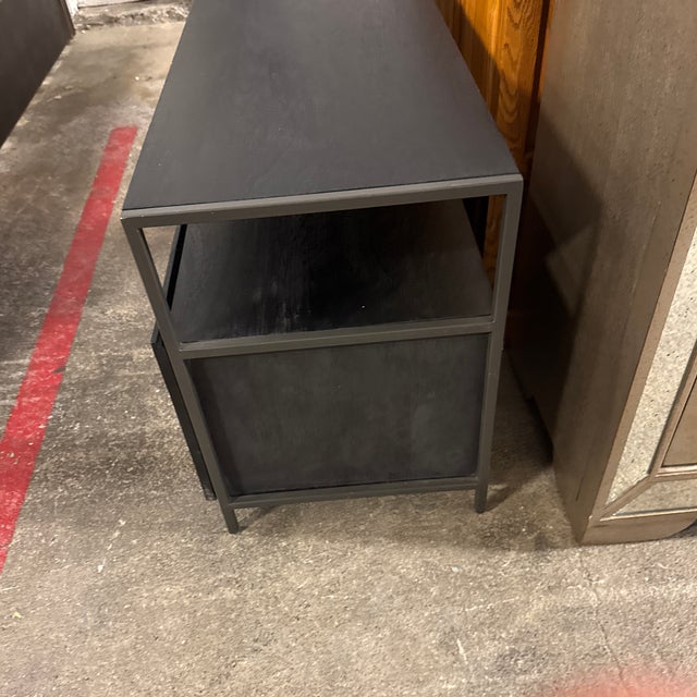 West Elm Industrial Storage Media Console For Sale In San Francisco - Image 6 of 12