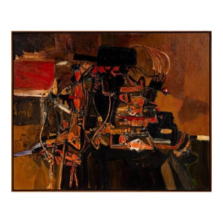 1950s 'The Tempest', Large Abstract Oil on Canvas by Edgar Ewing For Sale