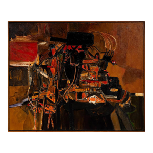 1950s 'The Tempest', Large Abstract Oil on Canvas by Edgar Ewing