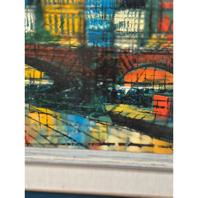 Sigma, City Motif with Bridge, 1960s, Oil on Canvas, Framed For Sale - Image 4 of 18