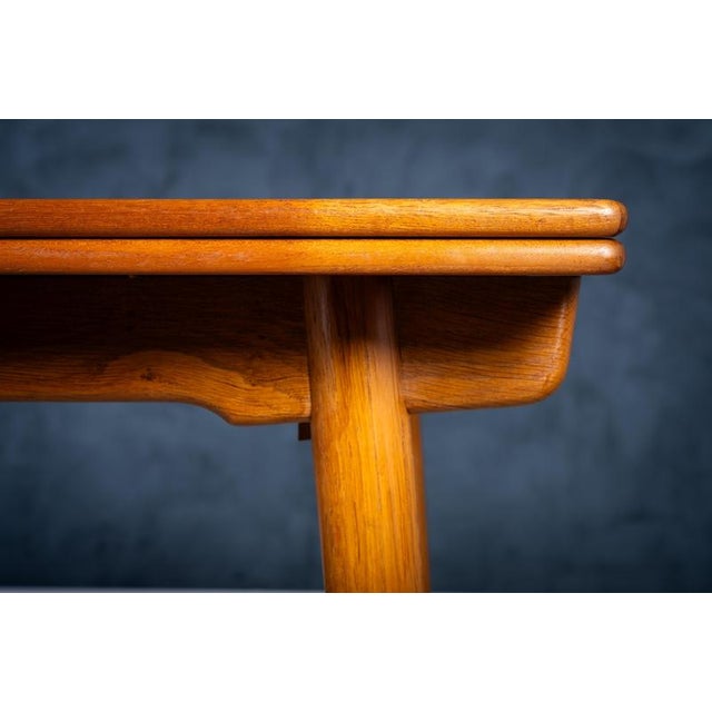Brown Teak AT-312 Dining Table attributed to Hans J. Wegner for Andres Tuck, 1950s For Sale - Image 8 of 12