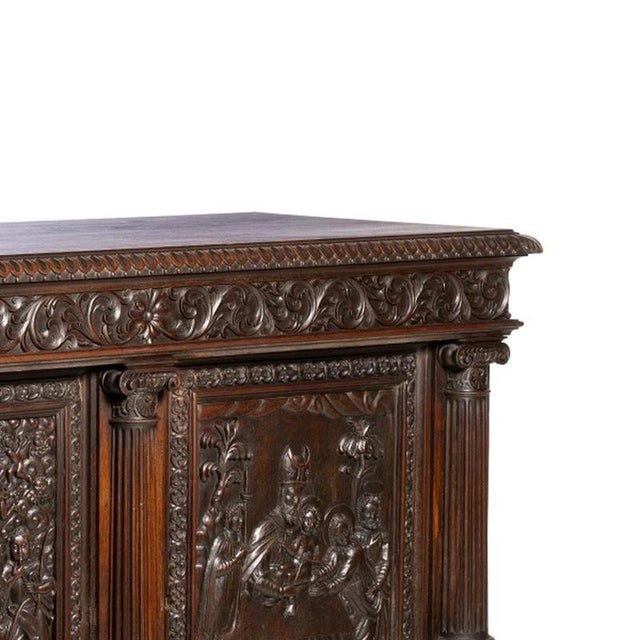 Sacristy Cabinet in Oak, 19th Century For Sale - Image 4 of 6