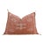 Terracotta Diamond Lumbar Moroccan Silk Pillow For Sale