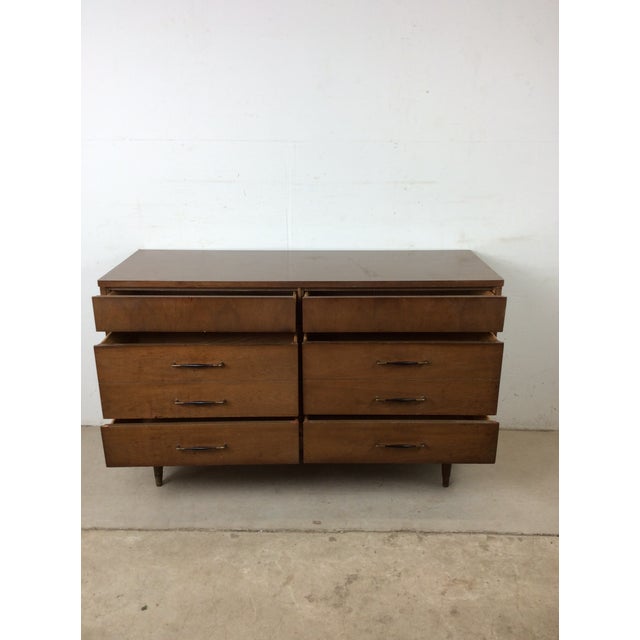 Mid Century Modern Lowboy Dresser With Six Drawers For Sale - Image 12 of 16