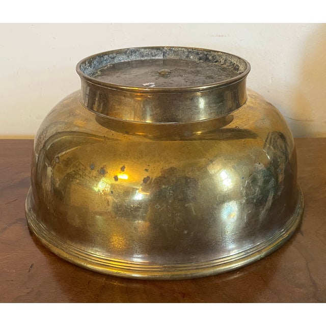 Brass Antique 18th Century Dutch Brass Footed Fruit Bowl For Sale - Image 8 of 14