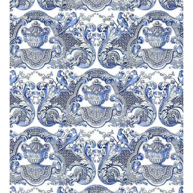 Contemporary Nicolette Mayer through The House of Scalamandre William & Mary Wallcovering, Blue For Sale - Image 3 of 3