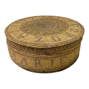 1920s Antique Central American Basket With Lid