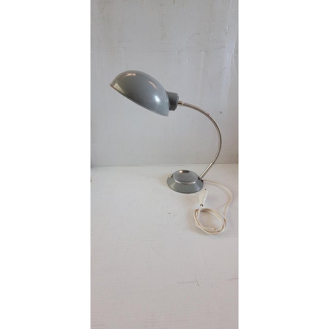 Ministerial Adjustable Polished Steel Table Lamp, 1950s For Sale - Image 6 of 10