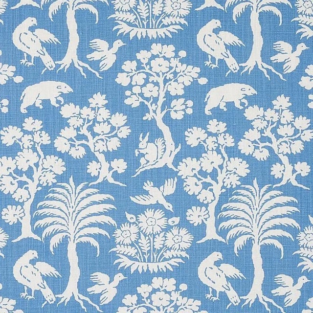 Not Yet Made - Made To Order Sample - Schumacher Woodland Silhouette Fabric in Blue For Sale - Image 5 of 5