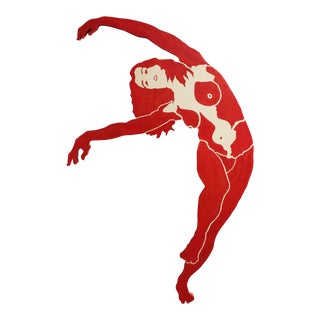 Frank Herz 1970s Nude Dancer Sculptural Painting For Sale