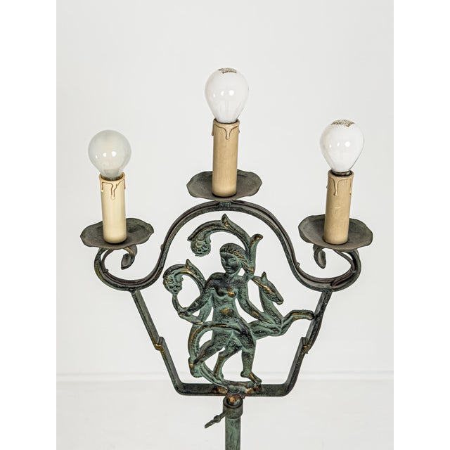 Metal Swedish Grace Floor Lamp from Bjerkås Armatur, 1940 For Sale - Image 7 of 11