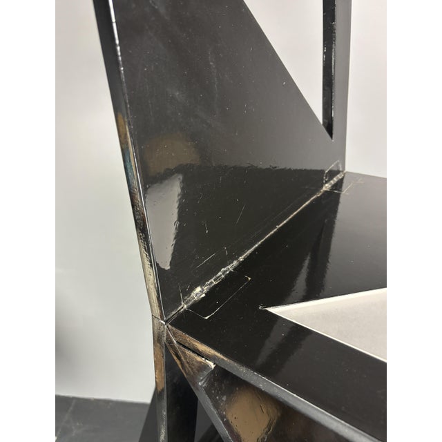 Black Postmodern Dutch Foldable Side Chair from Eindhoven Design Academy, 1980s For Sale - Image 8 of 18