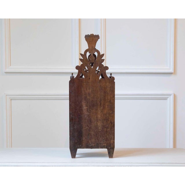 Wood Large Provençal Walnut Fariniero with Carved Openwork, Early 19th Century For Sale - Image 7 of 8