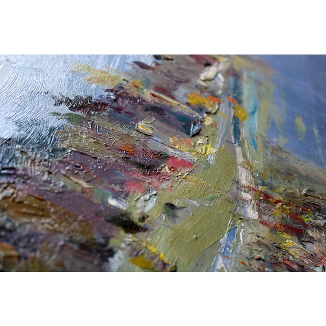 Janis Galzons, The River in the Summer, Oil on Cardboard For Sale - Image 7 of 14