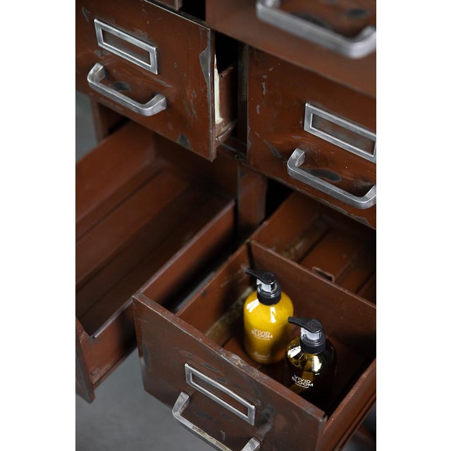 Bauhaus Metal Document Cabinet from Strafors, 1940s For Sale - Image 3 of 8