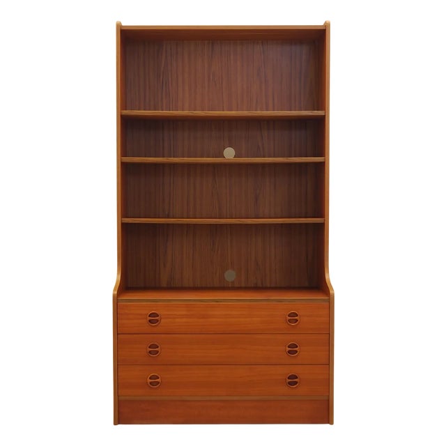 Vintage Danish Teak Bookcase, 1960s For Sale