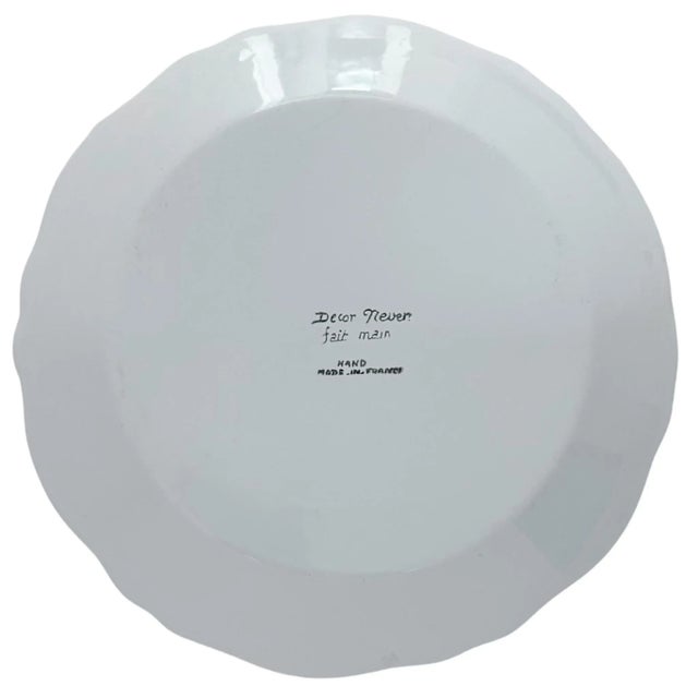 Ceramic Late 20th Century French Faience "Voyage Dans Les Airs" Hot Air Balloon Plates - Set of 3 For Sale - Image 7 of 7