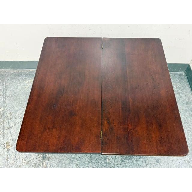 Brown Victorian Regency Style Lift-Top Game Table For Sale - Image 8 of 12