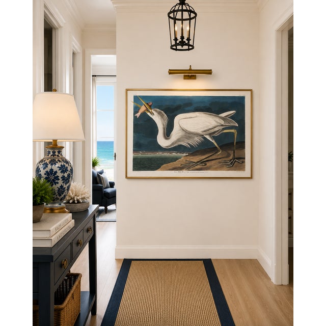 Illustration Great White Heron, Vintage Art Print Reproduction From Birds of America by John James Audubon, 60" X 40" For Sale - Image 3 of 11