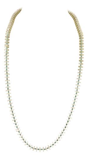 Gurhan Turquoise Beads & Discs Sterling & 24k Overlay Gold Necklace