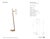AERIN by Visual Comfort Signature Katia Floor Lamp in Mahogany and Hand-Rubbed Antique Brass with Linen Shade Designer:...