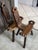 Vintage Brutalist Tripod Chair in Carved Wood, 1970s For Sale - Image 15 of 18