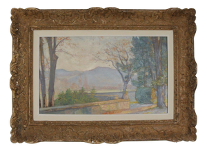 Caron, A View from the Chateau Vinsobres, Painting, Framed