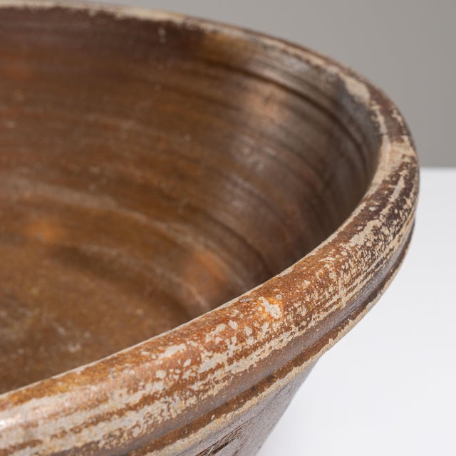 Early 20th Century France Chocolate Ceramic Serving Bowl For Sale - Image 14 of 15