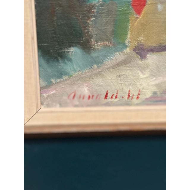 Arnold W. Pedersen, Promenad, 1960s, Oil Painting on Canvas, Framed For Sale - Image 10 of 17