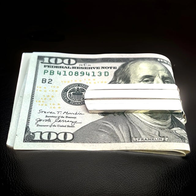 Tiffany and Co. Tiffany & Co Estate Money Clip Sterling Silver For Sale - Image 4 of 11