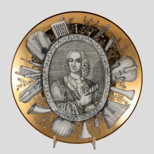 Plate by Piero Fornasetti, Set of 5 For Sale - Image 6 of 14