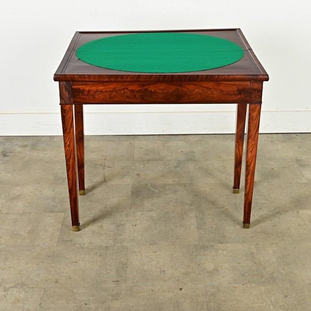 French 19th Century Mahogany Game Table Console For Sale In Baton Rouge - Image 6 of 12