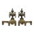 Vintage Gilt Bronze French Neo-Classical Urn Form Fireplace Chenets Andirons, Pair For Sale