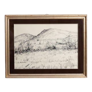 1980s France Brown Wood Drawing For Sale