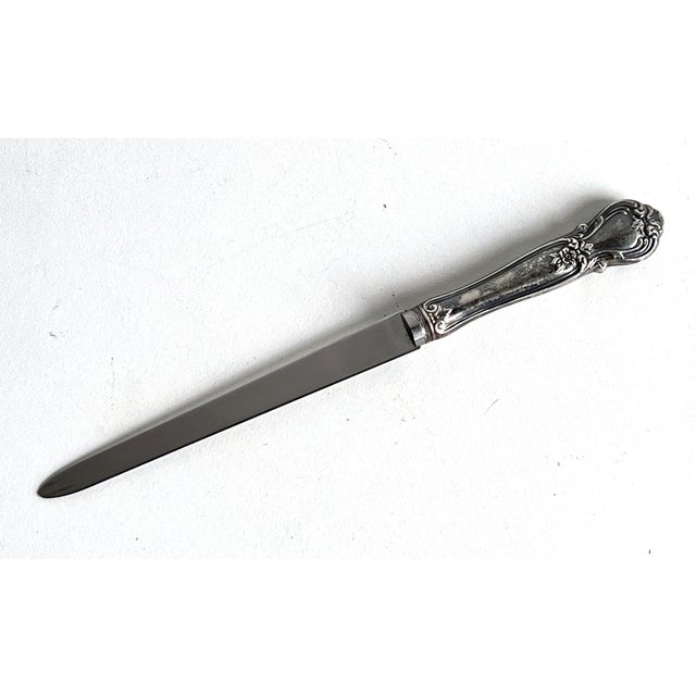 English Vintage Sterling Silver Handled Letter Opener For Sale - Image 3 of 5