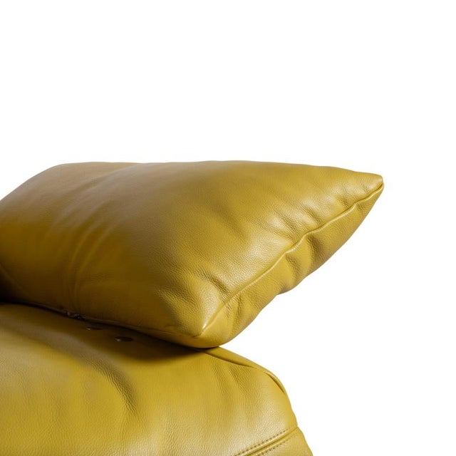 Easy 2-Seater Sofa in Yellow Leather from Koinor For Sale - Image 9 of 17